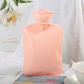 1pc 1000ml New Thick Warm Water Bag; Fashion; Wear-resistant And Environmentally Friendly Materials; Creative Explosion-proof Hand Warmer For Win (Color: Pink)